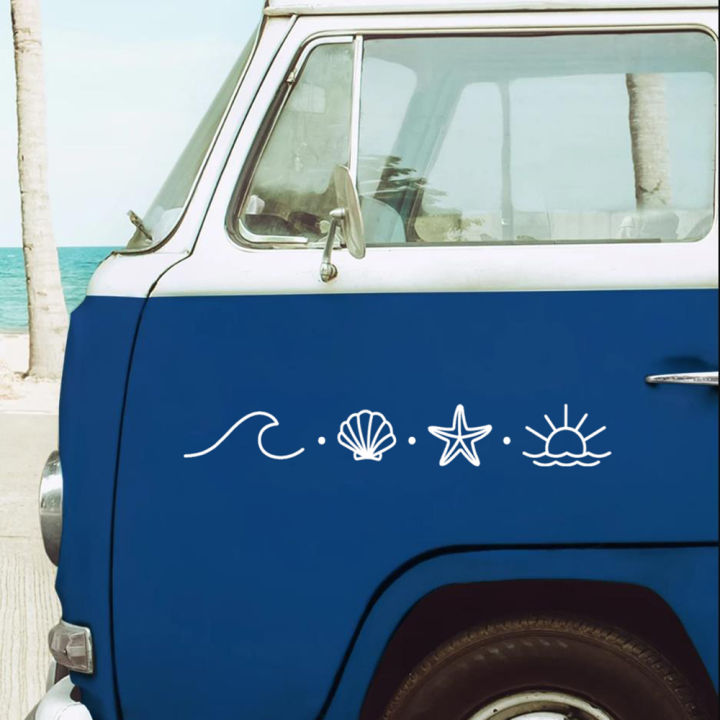 Camper Sticker Van Sticker Caravan Rv Decal Beach Car Seashell Sea ...