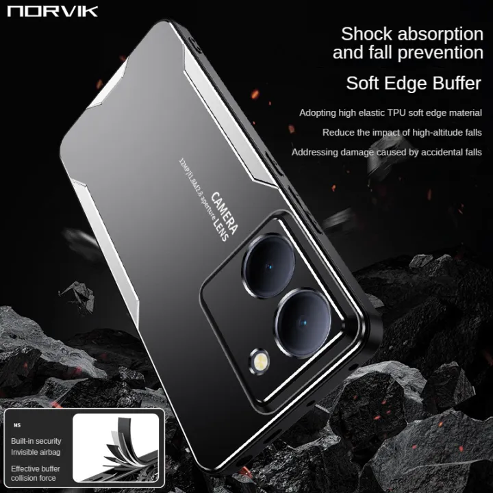 NORVIK%20For%20VIVO%20Y36%204G/Y36%205G%20NORVIK%20Phone%20Case%20Aluminum%20Metal%20shocckproof%20Shell%20Matte%20Back%20Cover%20Silicone%20Full%20Camera%20Protection%20Casing%20-%20Image%205