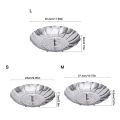 Durable Stainless Steel Folding Dish Steam Expandable Lotus Leaf Shape Steamer Plate Multi-Function Meat Steaming Tray Universal Pot Fit. 