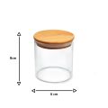 3 pieces Glass Jar with Bamboo Lid Sealed Canister Food Storage Bottles Container Kitchen Storage. 