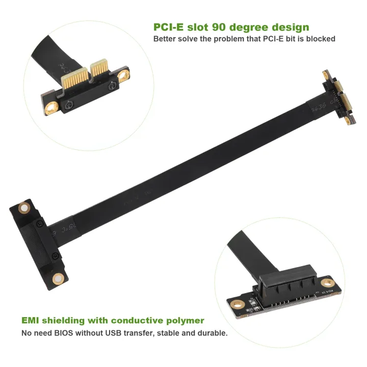 PCIE%20X1%20Riser%20Cable%20Dual%2090%20Degree%20Right%20Angle%20PCIe%203.0%20X1%20to%20X1%20Extension%20Cable%208Gbps%20PCI%20Express%201X%20Riser%20Card%2020cm%20-%20Image%205