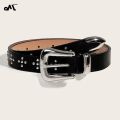 OkayM Waist Belt With Studs For Cowboy Cowgirl With Metal Buckle Vintage Belt Hot Girl WaistChain Studded Oversize. 