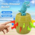2-4 Players Darts Dinosaur Barrel Children Toy Gift Jumping Dinosaur Buckets Stab Pop Up Toys Home Entertainment Boy Girl Gift. 
