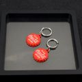 ES Unique Personality Bottle Cap Earrings Alternative Red No Pierced Spring Ear Clips Niche Ear Jewelry Wholesale. 