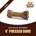 4" Pressed Rawhide Bone. 