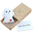 Halloween Ghost Matchboxes Mini Halloween Ghost Plush Doll Pocket Toys With Gift Cards Halloween Birthday Gifts. 