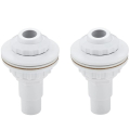 1 Piece Water Inlet Outlet Fittings with Clip Threaded Tape Swimming Pool Return Nozzle White PVC Removable Swimming Pool Supplies. 