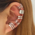 5Pcs/Set Of Simple Personality Ear Cuff Alloy Jewelry Classic Ear Accessories For Women Daily Party Wear. 