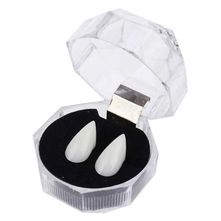 1 Pair Vampire Luminous Party Cosplay Zombie Werewolf Horror Fake Tooth