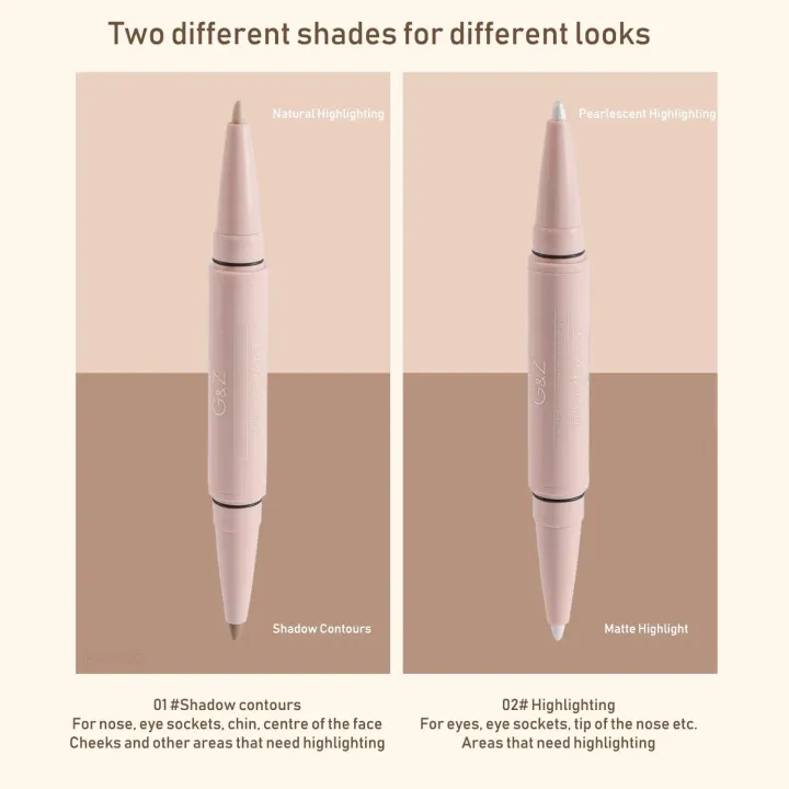 Matte%20Pearl%20White%20Highlighter%20Pen%20Double-headed%203D%20Contouring%20Make%20Up%20Stick%20Face%20Multifunctional%20Lying%20Silkworm%20Brighten%20Pencil%20-%20Image%205