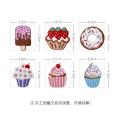 3D Cartoon Small Refrigerator Magnet Cute Cake Fridge Soft Magnet Sticker Mini Cute Cake Ice Cream Doughnut Shape Kitchen Decor. 