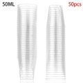 paper cups 30/50X Drinks Pudding Boxes Reusable Reusable Muffin Cup Disposable Dessert Cups Plastic Transparent Cu ake RoundParty Tableware. 