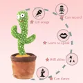 Dancing Cactus Talking Toy,Wriggle Singing Mimicking Cactus,Repeat What You Say,Sing,Dance,Recording,LED. 