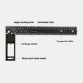 Right Angle Ruler Universal Combination Multi Angle Measuring Ruler Multifunctional Non Fall Off Compact 12in with Clear Scale for Woodworking. 