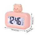 Multifunctional Mini Slarm Clock Cute LED Clock with Temperature Display Calendar Clock Desktop Table Clocks Digital Alarm Clock. 