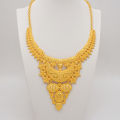 Mulia Morocco New Dubai Gold Jewelry Set Women Indian Earrings Necklace Niger Wedding Party Favor. 