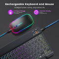Mini Bluetooth Keyboard RGB Wireless Keyboard 10 inch Backlit Keyboard Backlight  Keyboard for IOS Android Windows iPad Tab pc Laptop. 