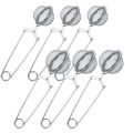 6Pcs Tea Infuser Loose Leaf Tea Snap Ball Tea Strainer Spoon Stainless Steel Tea Filter Steeper with Handle. 