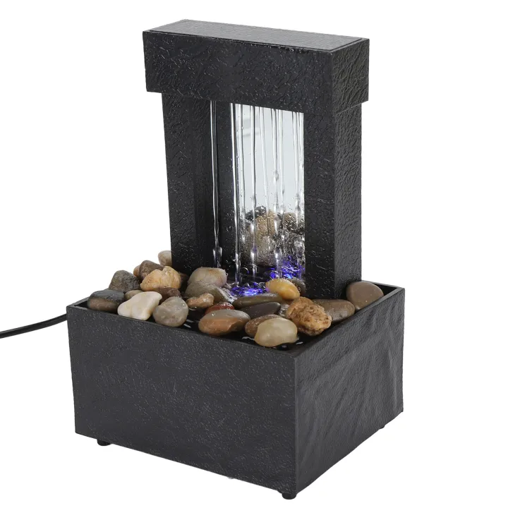 Indoor%20Tabletop%20Water%20Fountain%20Mirrored%20USB%20LED%20Waterfall%20Fountain%202%20Hours%20Auto%20Power%20Off%20with%20Stone%20for%20Office%20-%20Image%208