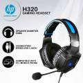 HP H320 Gaming Headphone 3.5mm Jack & USB Wired With Mic High-Quality Bass Sound Comfortable Wearing Durable Ear Cushion Black On-Ear Headphone. 