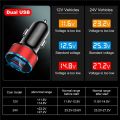 【TianYu Mall】Car Charger For P10 P9 P8 Lite 2017 P Smart 2019 Y6 Y7 Xiaomi Redmi Micro USB Cable in LCD Display Fast Charging. 