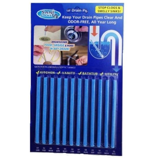 Drain Cleaner Sticks,Sink Deodorizer (12 Pcs) Keeps Drains and Pipes Clear