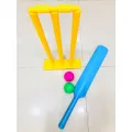 Full Set Bat and Ball with Wickets and Bail Toy for Kids Bat & Ball Children's Plastic Cricket Balls Playing Set Sports Toys Fitness Equipment. 