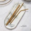 5PCS/Set Stainless Steel Straws Reusable Drinking Metal Straws. 