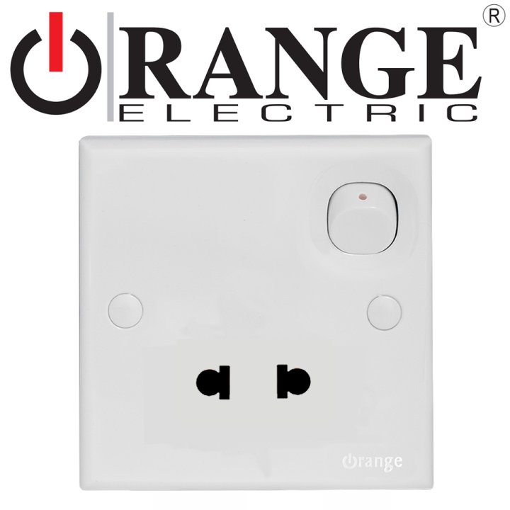 Orange Electric - 13A Plug Base Two Pin Switched Socket Outlet Switch Socket
