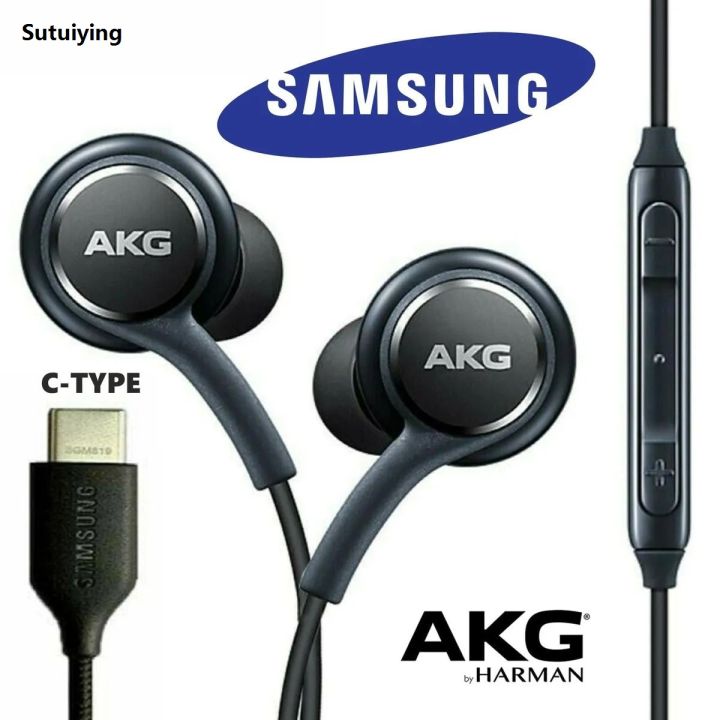 Sutuiying AKG Samsung S24 Ultra Headphones S21+ S20+ FE Portable Ultra USB Type C Headphones Earphones Earbuds