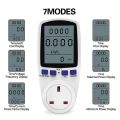 UK Plug Socket Digital Voltage Wattmeter Power Consumption Watt Energy Meter KWh AC 230V 220V 240V Electricity Analyser Monitor. 