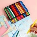 1 Set Drawing Smoothly Comfortable Grip Crayon Wax Practical Dual-head Use Painting Crayon for Kids Painting Tools School Supply. 