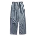 New Hip Hop Fashion Drawstring Jeans Men's Streetwear Vintage Wide Leg Straight Denim Trousers Y2K Baggy Pantalones Hombre. 