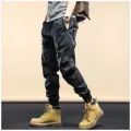 Summer Overalls Men's American Retro Trendy Jogger Pants Men's Welding Wear-Resistant Anti-Scald Loose Casual Pants1/2. 
