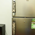 2pcs Refrigerator Handle cover Beige and Black Floral Beautiful Fridge Handle cover. 