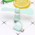 2 in 1 Type C Micro USB Mini Fan Cooler for Htc Type-C USB -C for Smart Cell Phone Cooling Fans. 