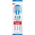 Sensodyne Toothbrush: Sensitive Tooth Brush With Soft Rounded Bristles For Adults, 3 pieces (Manual,Multicolor,Buy 2 Get 1 free). 