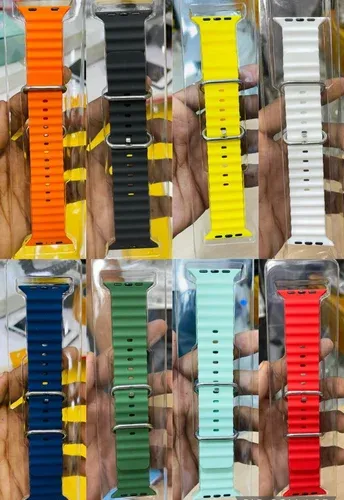 Ocean Silicone Strap / T800 T900 Ultra Watch Band For Smart Watches 42mm / 44mm / 45mm / 49mm Apple Watch Series 7 6 5 4 3