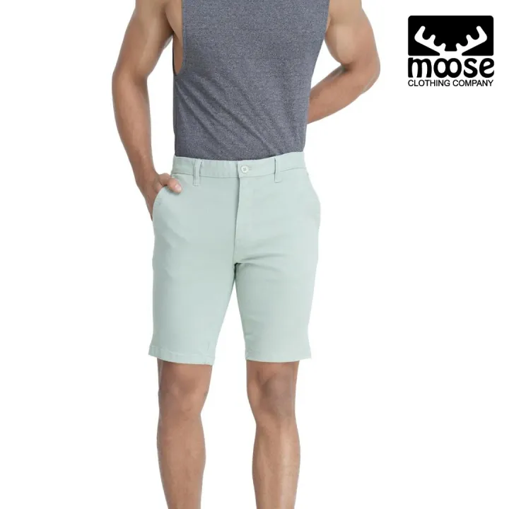 Moose Men's Slim Fit Chino Short - Mint Green 7