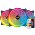 Fantech FB302 TYPHOON RGB FAN 3n1 W/ HUB AND REMOTE CONTROL. 