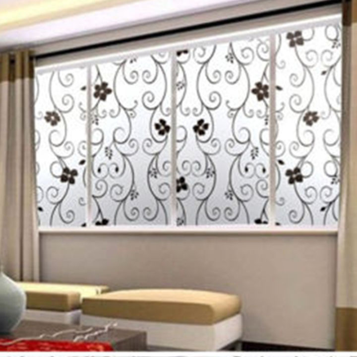 1/3%20Rolls%2045*100cm%20Window%20Glass%20Sticker%20Frosted%20Black%20Flower%20Pattern%20Waterproof%20UV%20Protector%20Matte%20Window%20Paster%20Films%20Frosted%20Decal%20-%20Image%205