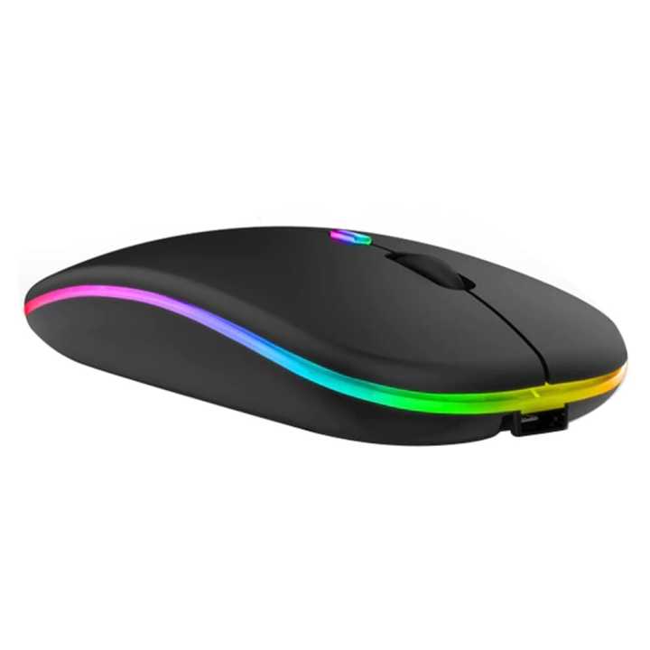 Mouse Rechargeable rgb Wireless  USB Bluetooth-compatible RGB Mouse Silent Ergonomic Mouse With Backlight For Laptop PC ipad & samrt phone