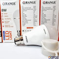 Orange Electric Emergency Light 8W Rechargeable LED Bulb B22 (Pin Type) LED House Bulb. 