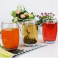 Glass  Tumbler Cup Drinking Juice 390ML -Unique Bulb Design 6 Pcs Set. 