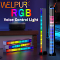 RGB Music Sound Control LED Strip Light Bluetooth App Pickup Voice Activated Rhythm Ambient Bar Lamp For Night TV Computer. 