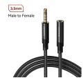toocki 3.5 Audio Extension Cable Jack 3.5mm Male to Female Car Audio Aux Cable 4-pole Microphone support Headphones Phone Speaker Extender. 