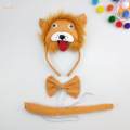 Kids Animals Costume Set Headdress for New Year Stage Performance Holiday Brown. 
