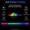 RGB Music Sound Control LED Strip Light Bluetooth App Pickup Voice Activated Rhythm Ambient Bar Lamp For Night TV Computer. 
