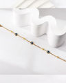 18k Gold Plated Stainless Steel Minimalist Steel ball Evil Eye Bracelet. 