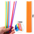 100Pcs Disposable Plastic Straight Drinking Straws Multi-Colored Striped Straws Party Event Alike Supplies. 